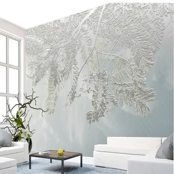 Milofi vlastné 3D akvarel rastlina listy, veľké TV, spálňa tapetu pozadia nástenná maľba