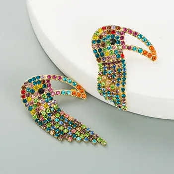 Minar Romantický Multicolor Bling Bling Drahokamu Ďatľa Visieť Earings pre Ženy Preháňania Zliatiny Earings Strany Šperky