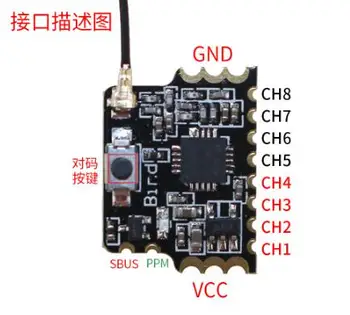 Mini 2.4 G 8CH D8 FrSky Kompatibilný Prijímač S PWM PPM SBUS Výstup Kompatibilný s X9D (Plus) DJT DFT DHT pre frsky