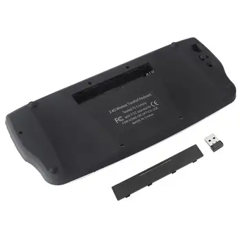 Mini 2.4 G Wireless Keyboard Klávesnica, Trackball Prenosné Multifunkčné zariadenie Trackball Myši Multimediálne Hmatníkom pre Domáce HTPC