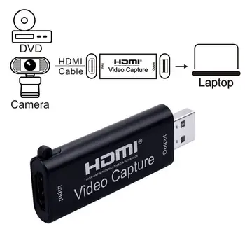 Mini 4K HDMI 1080P Video Capture Kartu USB 2.0 USB2.0 Telefón Hra Nahrávanie Box Pre PC Youtube OBS DVD Live Vysielanie