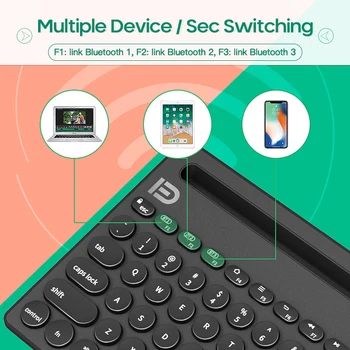 Mini Bezdrôtová Klávesnica Bluetooth Klávesnica Pre ipad Telefón, Tablet Gumy keycaps Nabíjateľná klávesnica Pre Android, ios, Windows
