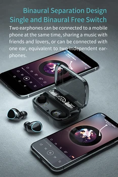 Mini Bluetooth Slúchadlá s LED Displej 24 h Doba prehrávania Bezdrôtové Slúchadlá Bluetooth Slúchadlá Touch Ovládania Športové Nepremokavé