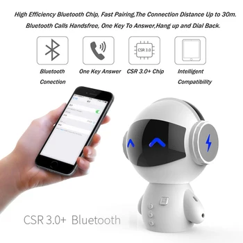 Mini Darček Bluetooth Reproduktor Prenosný Roztomilý Robot Dieťa Reproduktor Bezdrôtové Stereo Hudby Subwoofer Podporu Kartu USB Reproduktor