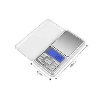 Mini Digital Mierka 100/200/300/500g 0.01/0,1 g Vysokú Presnosť Podsvietenie Elektrické Vrecko Na Šperky Gram Hmotnosti Pre Kuchyňa