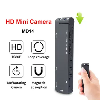 Mini HD 1080P Kamerou na Nočné Videnie Rotujúce Objektív Kamkordéra Pohybu DVR Micro Telo Magnetické Fotoaparát Slučky Nahrávanie Videoklipu Cam