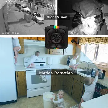 Mini Kamera HD 1080P Senzor Nočné Videnie Videokamera Pohybu DVR Mikro Kamera Šport DV Video Malá Kamera Cam SQ 11