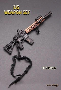 Mini-Krát Hračky 16 cm 1/6 Rozsahu Obrázok Zbrane Príslušenstvo Model HK416 & M4 Série Zbraň Model Hračky Pre 12