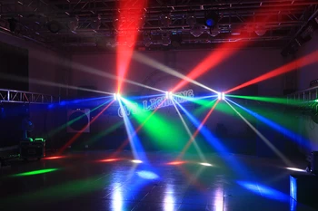 Mini Led Pavúk svetlo 8X10W RGBW Pohyblivé Hlavy Lúč Svetla 8 oči led pohyblivé hlavy DJ efekt osvetlenia pre bar, nočný klub