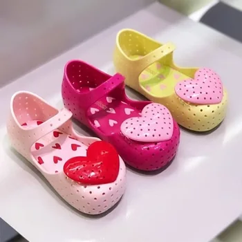 Mini Melissa Fashion Dievčatá Candy topánky Deti Srdca detské Letné sandále Dieťa valentína mini melisse SH19099