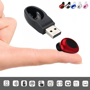 Mini Nepremokavé Bluetooth Slúchadlá In-Ear Neviditeľné Business Auto Bezdrôtové Slúchadlá s-Magnet Nabíjačku USB pre Chytré telefóny