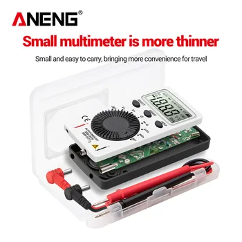 Mini Smart Multimeter 1999 Počíta DC/AC Napätie Prúd Automatický Merač Vrecku Voltmeter Ammeter Tester s Test Vedie