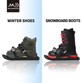 Mini Snehu Lyže Korčule pre Lyžovanie Snežníc, Nastaviteľné Väzby Oddelené Krátkymi Skiboard Snowblades pre Ženy, Mužov Dospelých