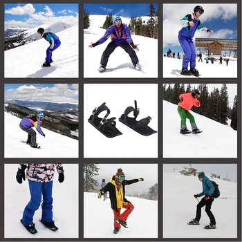 Mini Snehu Lyže Korčule pre Lyžovanie Snežníc, Nastaviteľné Väzby Oddelené Krátkymi Skiboard Snowblades pre Ženy, Mužov Dospelých