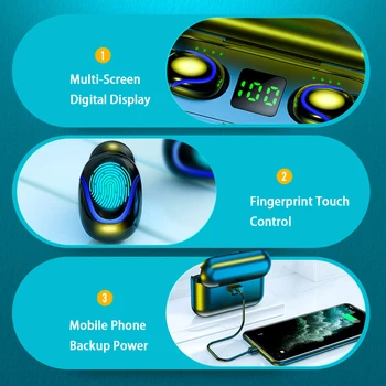 Mini TWS Bluetooth V5.0 Slúchadlá Bezdrôtové Slúchadlá 9D Hifi Športové Nepremokavé Bezdrôtové Slúchadlá Slúchadla Slúchadlá