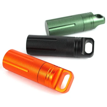 Mini Vodotesné Kovové Pilulku Box Prípade Fľaša Skrýša Držiteľ Keychain Vodotesná Nádrž Nepremokavé Sklade