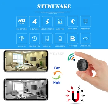 Mini wifi IP kamera hd tajné cam 1080p bezdrôtový malé videcam domov vonkajšie STTWUNAKE Ochrany Spy Oprávnený uložiť