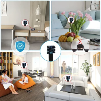 Mini wifi kamera full hd 1080p Video rekordér Detekcia Pohybu smart home s Bezdrôtové IP Wifi mini kamery bezpečnostný systém