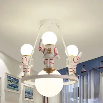 Minimalizmus Biela Astronaut Závesné Lampy, Lustre E14 Stropné Zavesenie Led Lampa pre Deti, Chlapec a Dievča osvetlenie Miestnosti Dekorácie