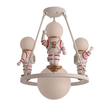 Minimalizmus Biela Astronaut Závesné Lampy, Lustre E14 Stropné Zavesenie Led Lampa pre Deti, Chlapec a Dievča osvetlenie Miestnosti Dekorácie
