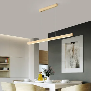Minimalizmus LED Drevený Prívesok Svetlo Osvetlenie pre Jedáleň Umenie Home Office Kuchyňa Štúdia Závesné Svietidlá Interiérové Svietidlá