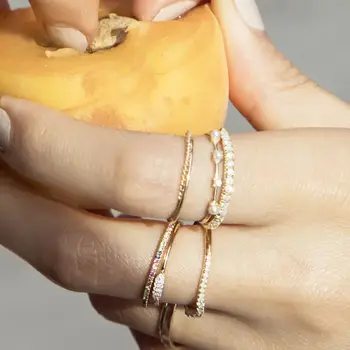 Minimálne 925 sterling silver ring kolík nastavenie bielej cz biely čerstvé pearl korálky jednoduché šperky veľkoobchod
