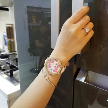 MISS KEKE 2019 Ženeve 3D hliny roztomilý zlatý retriever Drahokamu Srdce keramiky Dámske hodinky dámske náramkové hodinky quartz 1062