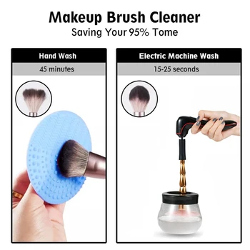 MISunShine 3 Rýchlosti Make-Up Štetec Cleaning Tool Set 6 Gumy Klipy Podpora Eye Shadow Nadácie Kefa Na Čistenie & Rýchle Sušenie