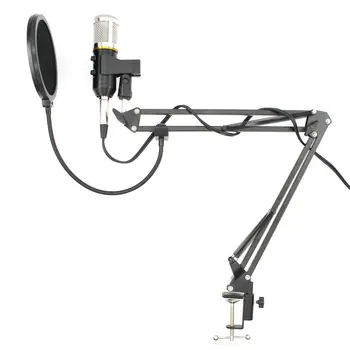 MK F200FL USB Audio Studio Vokálne Nahrávanie Microfono Profesionálne Kondenzátorových Mikrofónov S Držiak na Stojan Pop Filter pre Počítač