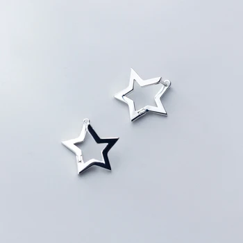 MloveAcc Reálne 925 Sterling Silver Star Stud Náušnice pre Ženy, Dievčatá Študent Piercing Ucha, Strieborné Šperky, Darček
