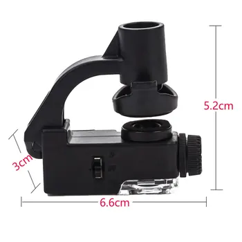 Mobilný Telefón Mikroskopom Zväčšovacie Sklo LED Zväčšenie S Mikro Kamera Klip Optický Zoom zväčšovacie sklo Nástroje, Makro Objektív 90X