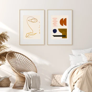 Moderné Abstraktné Škandinávie Plátno na Maľovanie Plagátu a Galéria tlač Wall Art POP Obrázky pre Obývacia Izba Interiér Domova