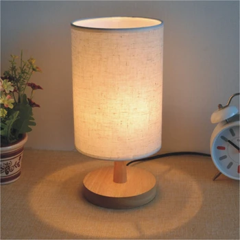 Moderné Drevené LED Stolové Lampy, Spálňa, Nočné Lampy, Látkové Tienidlo Tabuľka Svetlo Jednoduché Osvetlenie Domáce Dekorácie Dreva Svietidlo