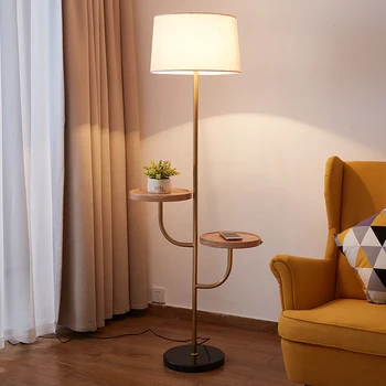 Moderné drevené podlahy Lampy Nordic nastaviteľné E27 LED 220V poschodí svetlá pre obývacia izba štúdia, spálne, kancelárie
