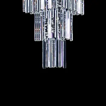 Moderné Krištáľový Luster Pre Obývacia Izba Stĺpcovej Crystal Visiace Lampy Štvorcovou Základňou Svietidlo Schodisko Podkrovie Lustre