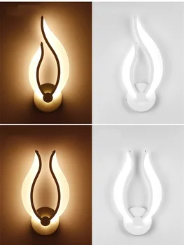 Moderné LED Plameň Nástenné Svietidlo Pre Kúpeľne, Spálne, Akryl na Stenu Sconce Teplá Biela Vnútorné Osvetlenie AC100-265V Miestnosti Vedľa Svetlo