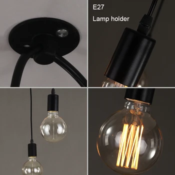 Moderné LED Svetiel Prívesok Spider Priemyselné Prívesok Lampa Vintage Retro Závesné Svietidlá pre Obývacia Izba, Spálňa DIY E27 Led Svetlá