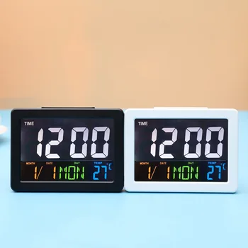 Moderné Módne Domov LED Digitálne Desk Clock - Nočné Veľký Displej LED Budík s Dátum, Teplota
