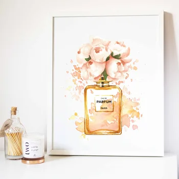 Moderné Nástenné Art Domova Parfum Fľašu Plátno na Maľovanie Coco obrazov na Stenu pre Obývacia Izba Módne Plagáty a Vytlačí Plagát