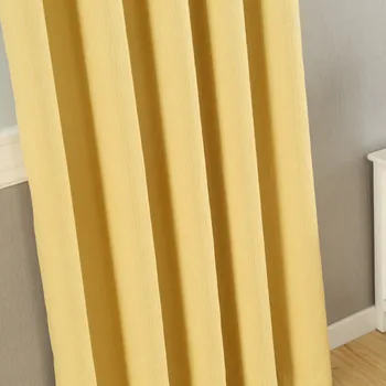 Moderné Pevný Žltá Záves pre Obývacia Izba Tieni látky Opony pre Spálne Prikryť Opony francúzske Okno Zákazku S577#C