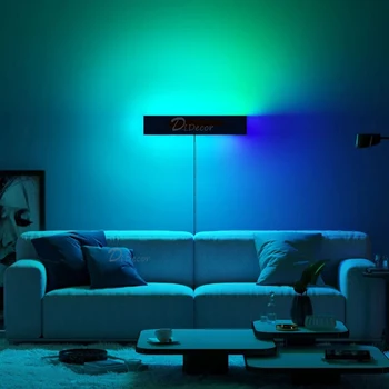 Moderné RGB Lampa LED Nástenné Svietidlá osvetlenie Obývacej Izby, Spálne, Nočné Nordic Diaľkové Ovládanie Farebné Vnútorné Domova Nástenné Svietidlo