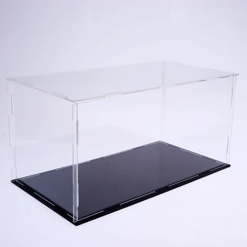 Moderné Transparentné Akrylátové Hračka Displeji Zobraziť Prípade Prachotesný Box Veľké Ornament Ochrany Nástroj 40x20x20cm