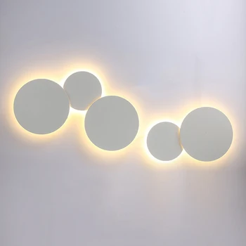 Moderné Tvorivé eclipse LED stropné svietidlo Kombinovateľné inžinierstva pozadí okrúhle Stropné svietidlo pre spálne posteli po schodoch uličkou