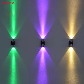 Moderné Vnútorné Výzdoba LED Nástenné Svietidlá up&down 1W 2W Hliníkové Nástenné svietidlo Pre Spálne, Chodby, Schody KTV Sconce Zrkadlo svetlo