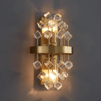 Moderné zlato nástenné svietidlo pre spálne posteli obývacia izba domáce dekorácie farba crystal stenu sconce led steny vnútorné Osvetlenie