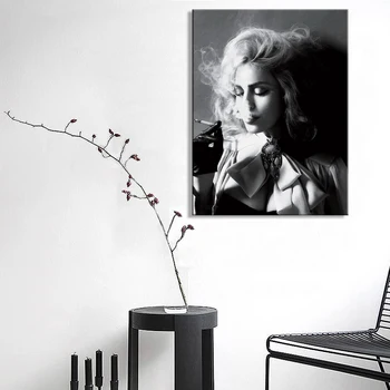 Moderné Čierne a Biele Plagát Vytlačí na Stenu Umelecké Plátno na Maľovanie Krásnych Žien Fajčenie Cigariet Fotografie pre Obývacia Izba Dekor