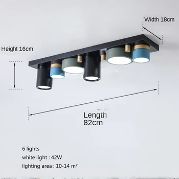 Moderný minimalistický tvorivé pravouhlé LED 220V stropné lampy, multi-farebné obývacej izby, spálne, chodby, chodby kaviareň zariadenie hotel