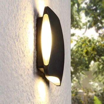 Moderný Vodotesný vonkajší 6-12W LED nástenné svietidlo IP65 Hliníkové HORE a Dole Nástenné svietidlo Záhradné verandu Sconce Dekorácie Svetla