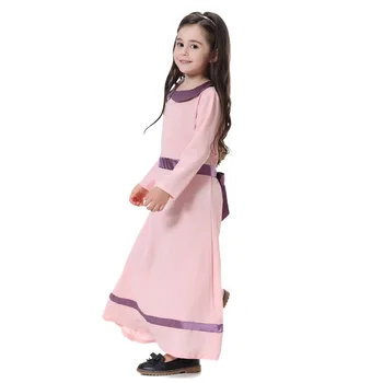 Modlitba Šaty Moslimských Polyester Deti Abaya turecká Islamská Oblečenie pre Dievčatko, Malajzia Marocký Kaftan TH609