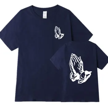 Modlí Ruky Mužov Tričko Pavúk Temné Bratstvo Strane T-Shirt Bežné Bavlnené Krátke Rukávy O-Krku Letnej Pohode Značky Tee Topy